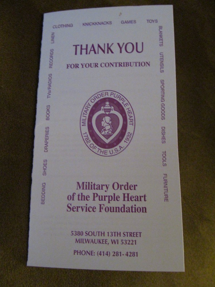 Purple Heart Pick Up Service In Milwaukee Purple Heart Pick Up Service 5380 S 13th St