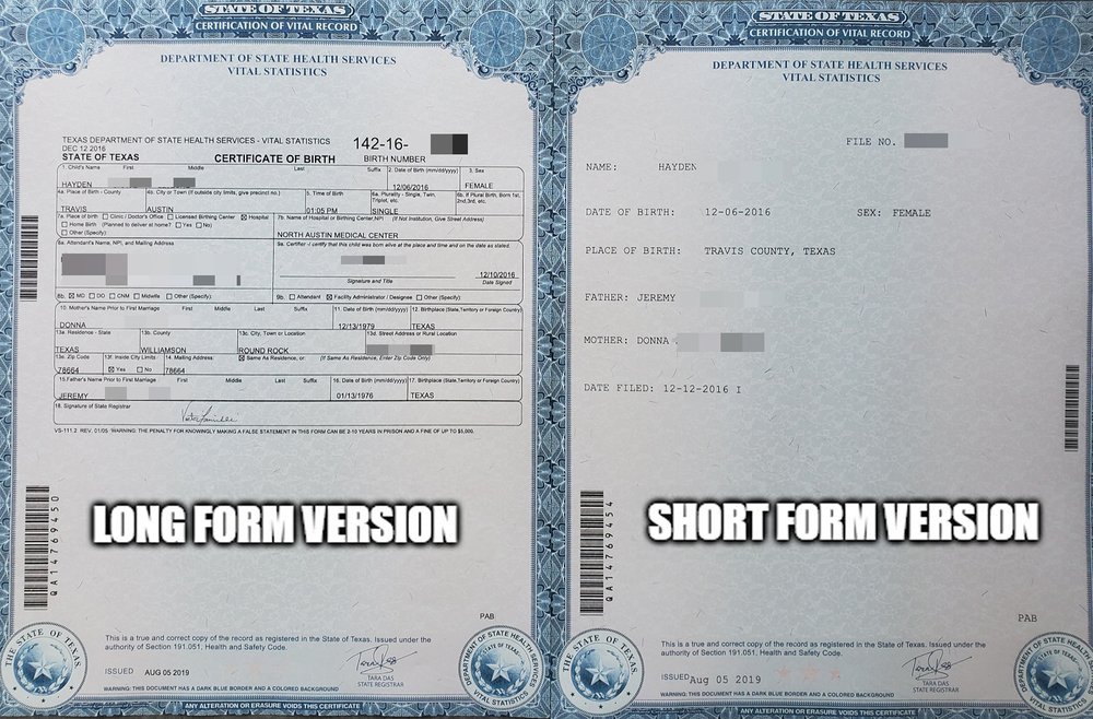 Birth Certificate Texas In Austin Birth Certificate Texas 13359 N 