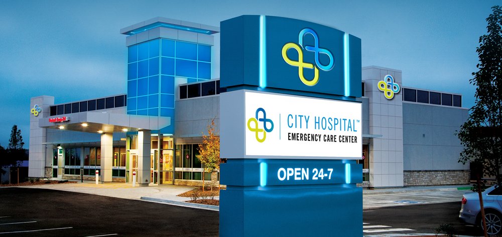 Сити госпиталь. City Hospital. Emergency facility. Emergency Care. State Emergency Hospital лого.