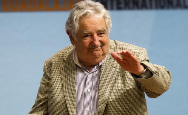 O presidente do Uruguai, José Mujica, é visto no México em 7 de dezembro de 2014