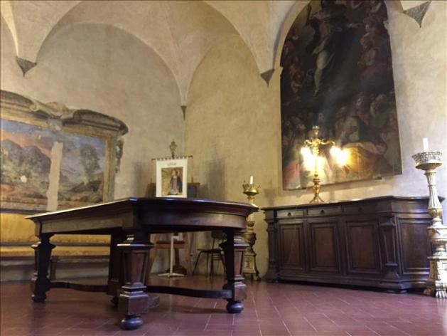 Detalle del interior de la Basílica de la Santísima Anunciación, en Florencia. EFE