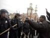 Des manifestants à Baltimore le 25 avril 2015 lors d'un rassemblement dénonçant la mort d'un Noir suite à son arrestation par la police