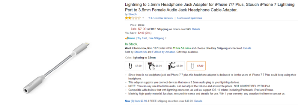 iPhone 7 的Lightning 耳機插孔轉接器可能比你想的脆弱