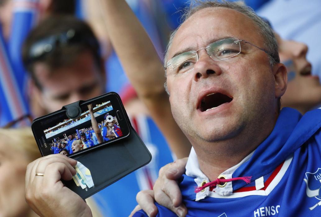 Iceland fan before the game