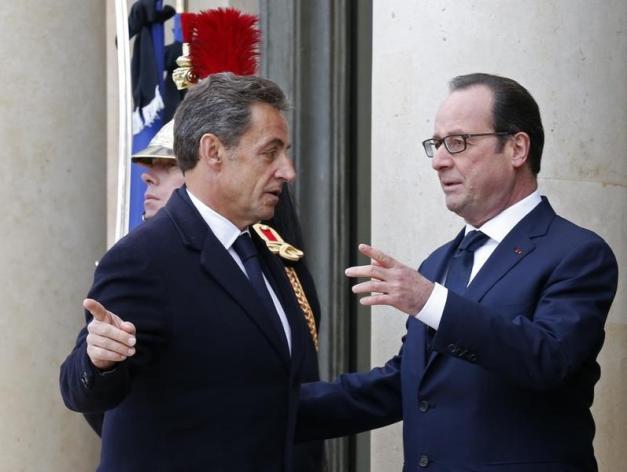 En une semaine, le scénario d'un "remake" en 2017 du film de l'élection présidentielle de 2012 a été écrit, avec Nicolas Sarkozy et François Hollande dans les premiers rôles pour empêcher Marine Le Pen d'être au second tour. /Photo prise le 11 janvier 2015/REUTERS/Pascal Rossignol