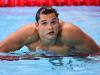 Florent Manaudou à l'issue de sa série du 50 m papillon, aux Mondiaux à Kazan le 2 août 2015