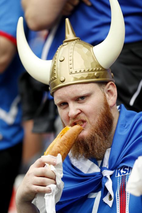 Iceland fan before the game