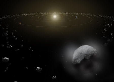 En la imagen se ve el planeta enano Ceres el el principal cinturón de asteroides, entre las órbitas de Marte y Júpiter, como se muestra en esta concepción artística sin fechar publicada por la NASA el 22 de enero de 2014. REUTERS/NASA/ESA/Handout via Reuters