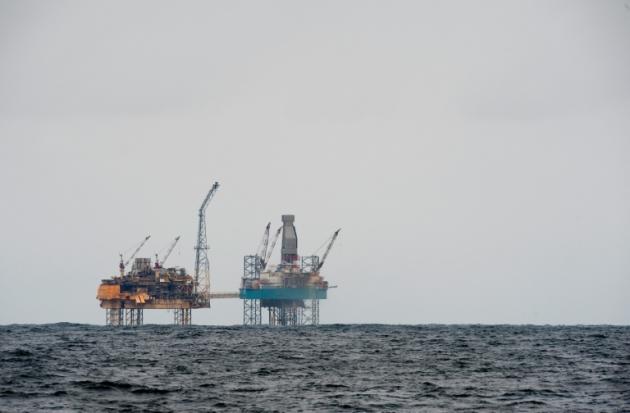 La plate-forme gazière Elgin en mer du Nord, le 2 avril 2012