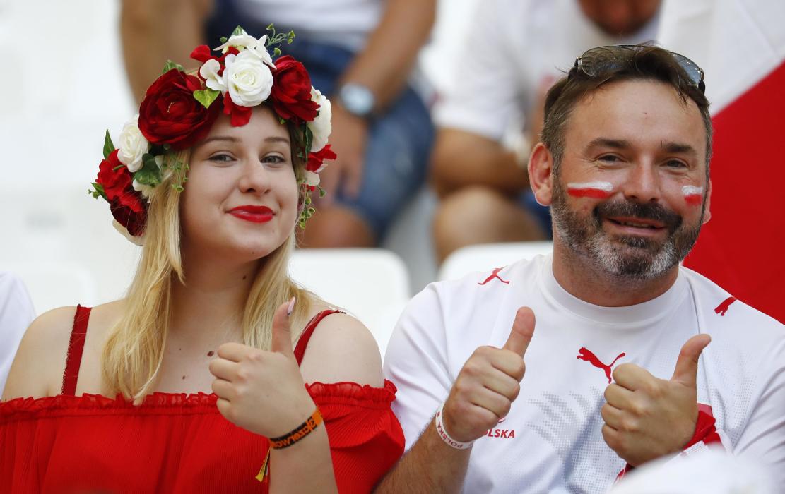 Poland fans before the match