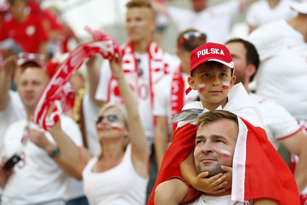 Poland fans before the match