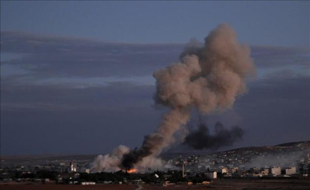 Una explosión tras un bombardeo en Siria. EFE/Archivo