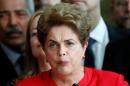 Brazil's former President Dilma Rousseff, who   was removed by the Brazilian Senate from office earlier, speaks at the Alvorada   Palace in Brasilia