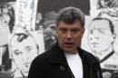 Opposition leader Boris Nemtsov attends a rally in   central Moscow