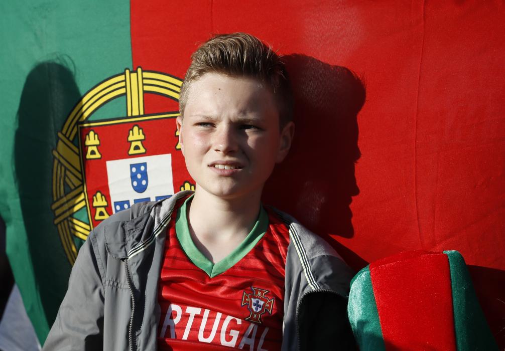 Young Portugal fan before the game