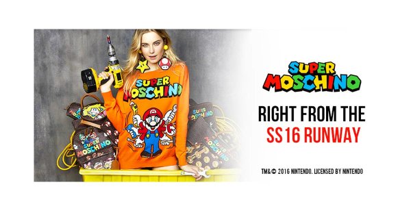 知名服装品牌Moschino与超级玛利欧合作,推出