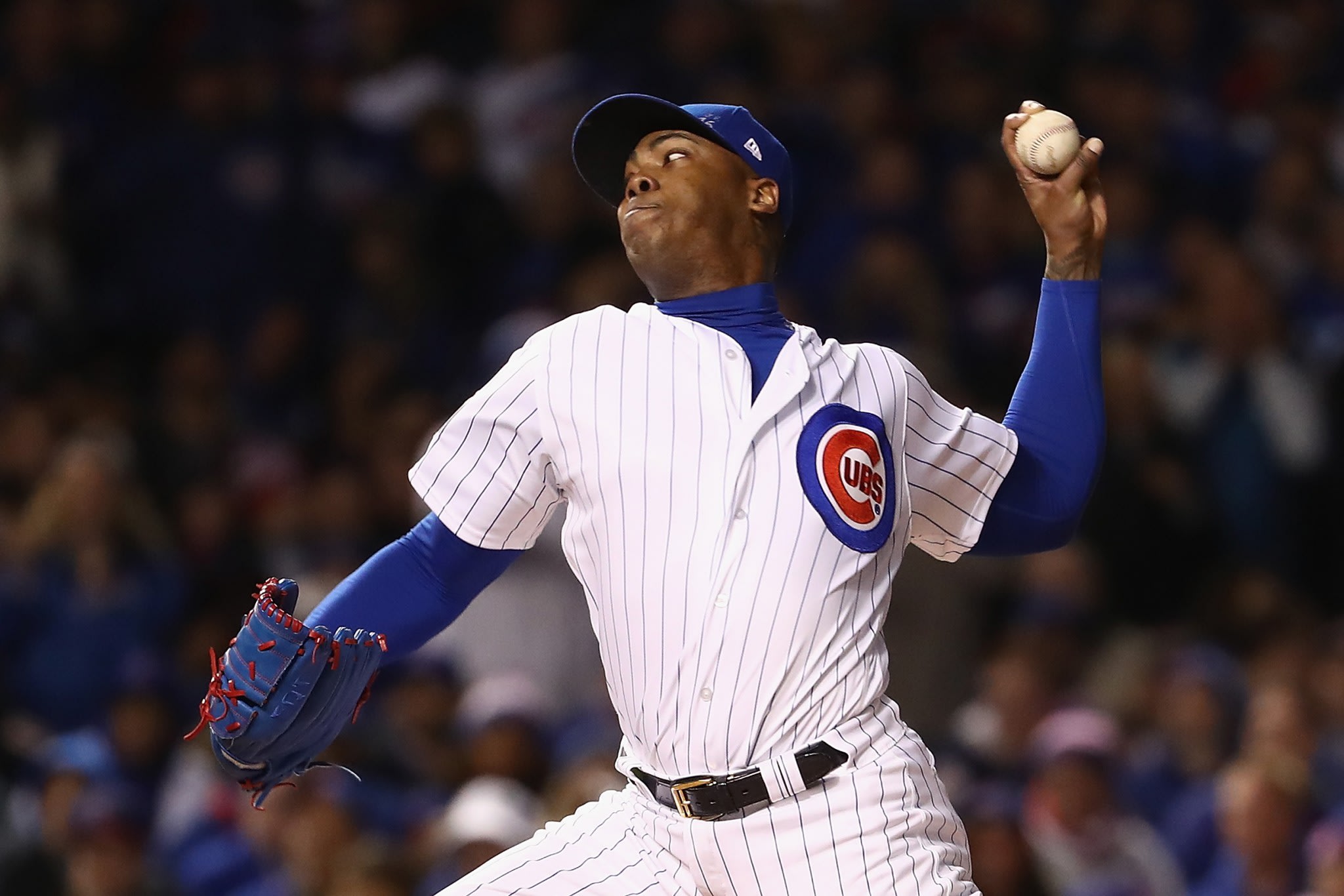 Image result for Cubs stay alive in World Series thanks to heroic save by Aroldis Chapman