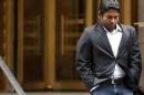 Rengan Rajaratnam, the younger brother of imprisoned   hedge fund manager Raj Rajaratnam, departs Manhattan Federal Court in New York