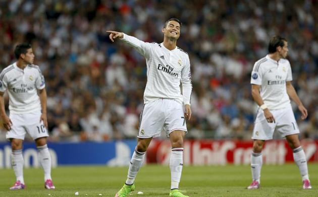 GRA589. MADRID. 16/09/2014.- El delantero portugués del Real Madrid Cristiano Ronaldo, durante el partido de la primera jornada de la fase de grupos de la Liga de Campeones que se disputa esta noche f