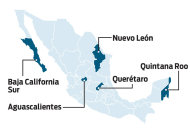 Cinco estados son ejemplo de crecimiento económico