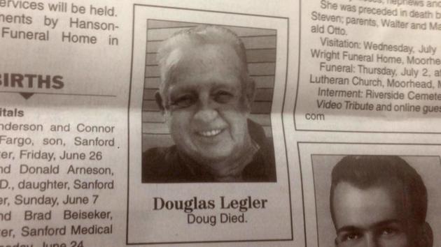 Newspaper Prints Two-Word Obituary For Dad