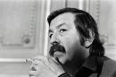 El escritor alemán Günter Grass, en un concurso de poesía y arte infantil, el 26 de marzo de 1979 en París