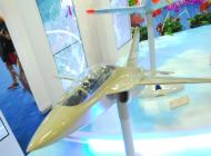 漢翔公司在本屆國防展上仍有AT-5、經國號及義大利教練機(圖中)3種飛機模型的展示。（photo by 鄭國強/台灣醒報）