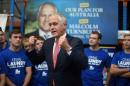 Australian Prime Minister Malcolm Turnbull addresses   young Liberals during a rally at Robotic Automation in the Sydney suburb of   Newington