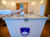 Un électeur dépose son bulletin dans l'urne le 20 décembre 2015 à Bled en Slovénie