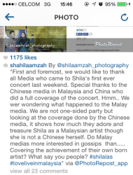 Shila Amzah Salahkan Media Melayu Tak Datang Konsert