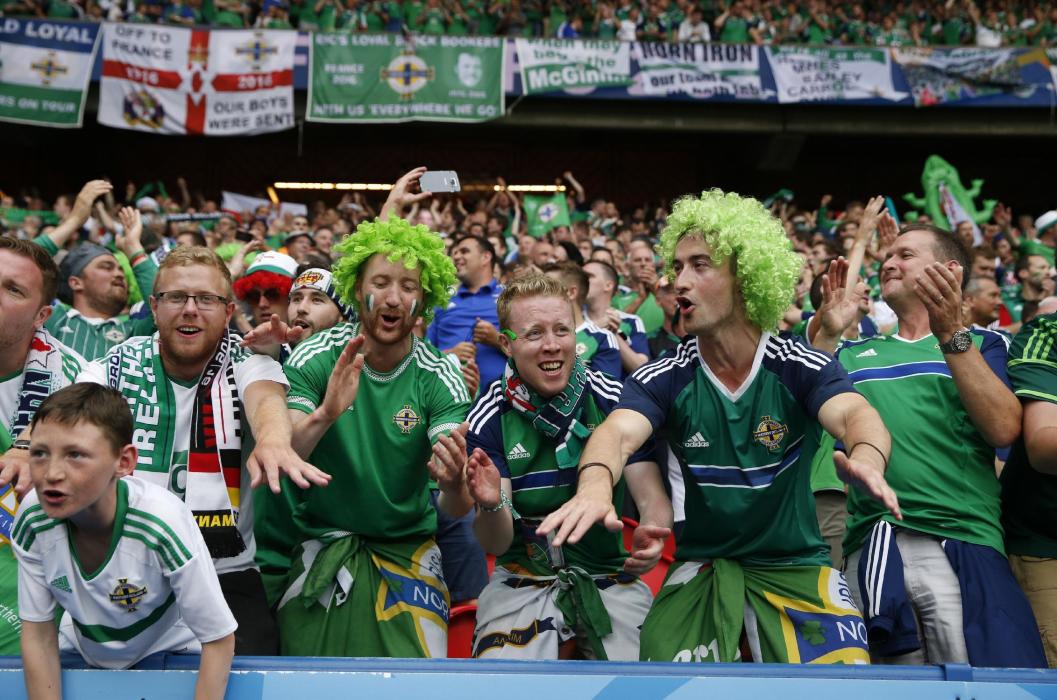 Northern Ireland fans after the game