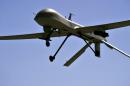 Un drone de l'armée américaine MQ-1B Predator lors d'un entraînement, image fournie par l'US Air Force. Les Etats-Unis ont mené une frapp...<br /><br />Source : <a href=