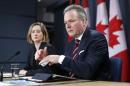Bank of Canada Governor Poloz speaks during news conference with Senior Deputy Governor Wilkins upon release of the Monetary Policy Report in Ottawa