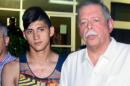 Mexico's striker Alan Pulido is seen next to   Tamaulipas State Governor Egidio Torre Cantu after Pulido has been rescued within   a day in Ciudad Victoria