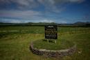 Un cartel de "Star Wars" a la entrada del pueblo Ballyferriter el 22 de mayo de 2016 en la costa de Irlanda