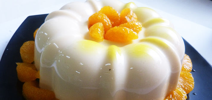 Ricotta Cheese Pudding Served with Mandarin Orange Ricotta Cheese Pudding Served with Mandarin Orange