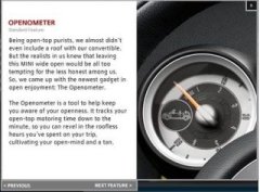 The MINI Cooper's New 'Openometer'