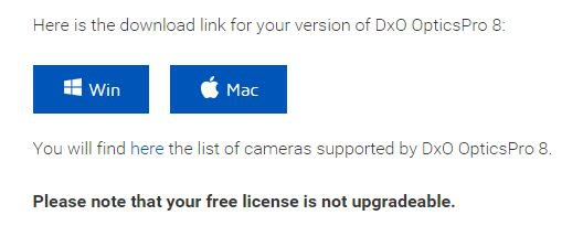 DxO Optics Pro 一套可執行RAW的修圖軟體，免費下載至1月31日