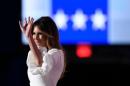 La esposa del candidato presidencial republicano estadounidense Donald Trump, Melania, en el escenario de la convención republicana que le nombrará oficialmente, en Cleveland, Ohio (EEUU), el 18 de julio de 2016