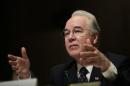 U.S. Rep. Price testifies before Senate Finance   Committee confirmation hearing on Capitol Hill in Washington
