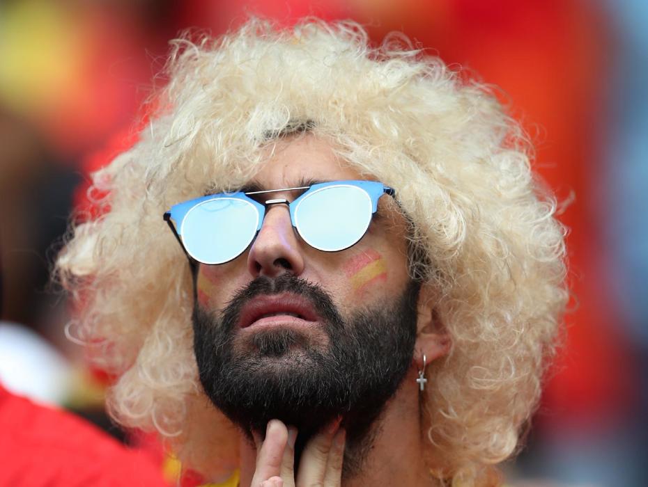 Spain fan before the match