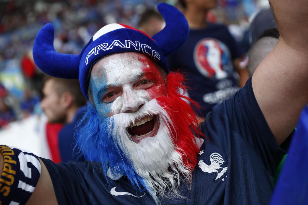 France fan before the match