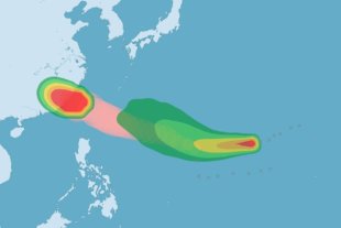 17號颱風梅姬剛離開台灣，18號颱風芙蓉生成。(圖片來源／MOOK景點家)