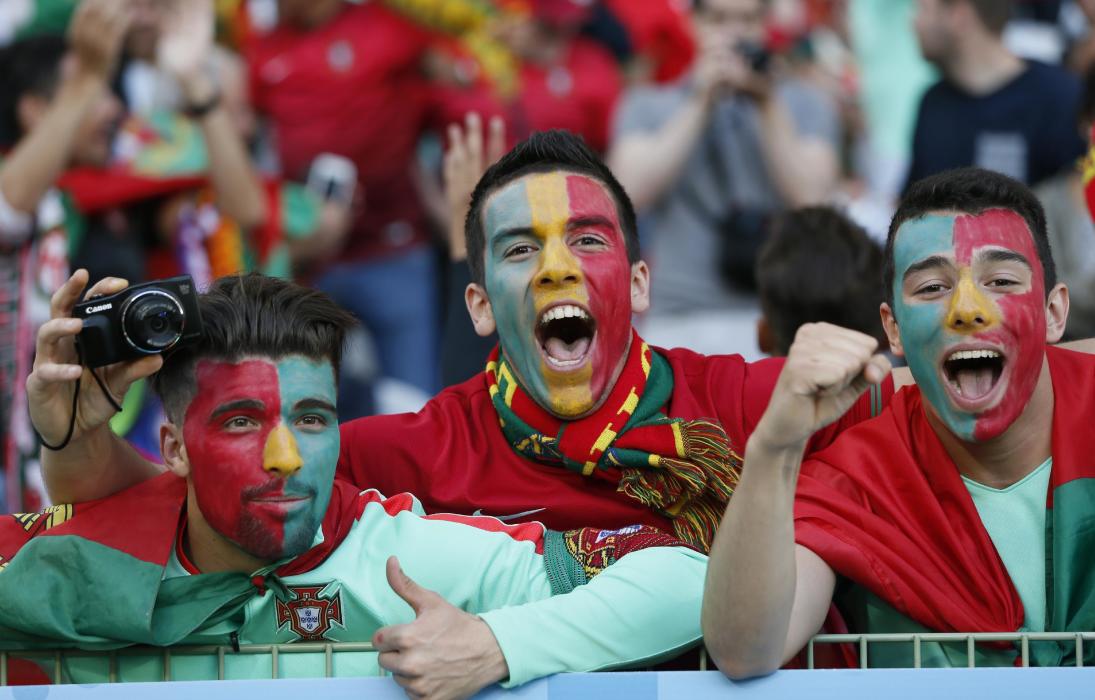 Portugal fans before the game