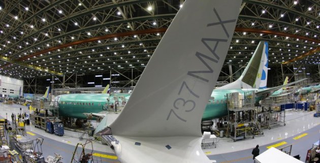 波音 Boeing 737 MAX組裝廠。（美聯社）