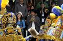 Le président bolivien Evo Morales au carnaval d'Oruro, le 6 février 2016
