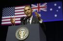 U.S. President Barack Obama speaks at the University of Queensland in Brisbane