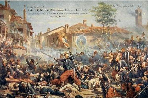 La batalla que dio nombre a un color Ilustracion-de-la-Batalla-de-Magenta