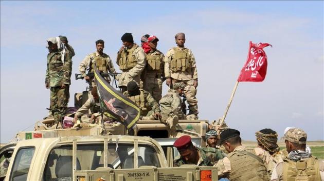 Fotografía facilitada que muestra a un grupo de soldados iraquíes, en un cuartel militar de la localidad de Al Alam, al sur de Tikrit (Irak). EFE/Archivo