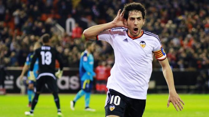 Parejo anotou os dois primeiros gols do Valencia, em 25 de janeiro em Mestalla